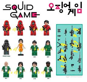 Set completo 12 SQUID GAME Minifigure simil LEGO