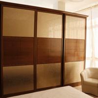 Armadio in stile contemporaneo noce con specchi br