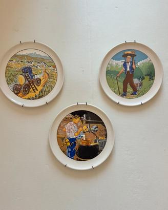 Set 3 piatti decorativi Nyon Svizzera