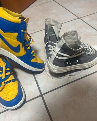 Jordan one high e converse comm des garcons