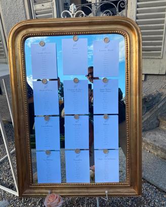 Specchio cornice vintage tableau matrimonio