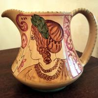 Brocca Caraffa Ceramica Fanciulla Velca Tarquinia
