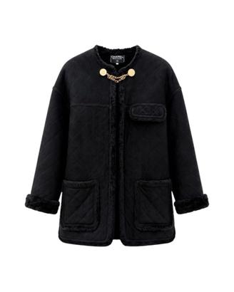 Montone Shearling Chanel Boutique Pelle trapuntato