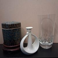 tris vaso, p,candela, scatola orientale vintage