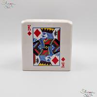 Posacenere Ceramica Quadrato Carte gioco quadri