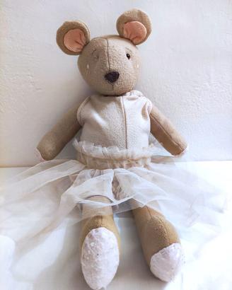 Orso ballerina bambola di pezza h 60 cm