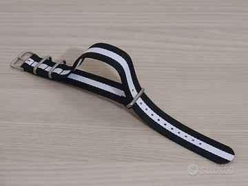 Cinturino Strap NATO 20 MM Bianco Nero