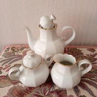 Tris Vintage Porcellana Aloya Spain – Bianca e Oro