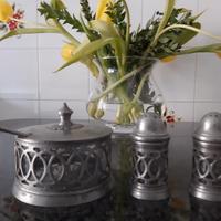 Set da tavola in peltro anni ’70