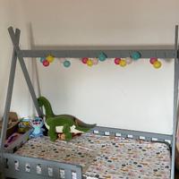 Lettino con sponde + materasso + lenzuola