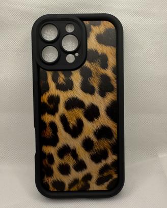 Custodia Cover leopardata iPhone 16 Pro Max