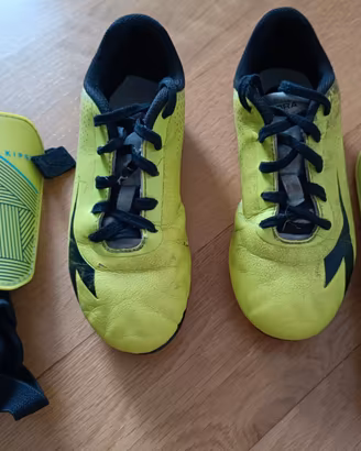 Scarpe calcio Diadora + parastinchi Kipsta t. 34