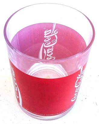 COCA COLA BICCHIERE PUBBLICITARIO VINTAGE 80'S