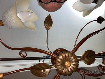 nr 3 LAMPADARI IN FERRO BATTUTO