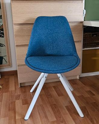 Sedia Design Toulouse Imbottita In Stoffa