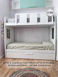 letto a castello bianco