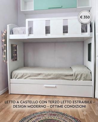letto a castello bianco