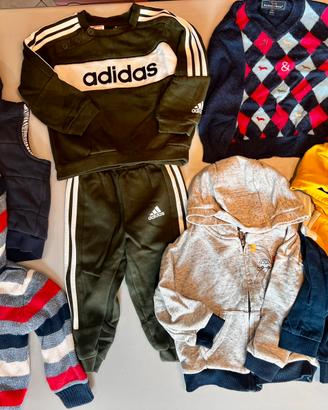 Abbigliamento bimbi 6pz 9/12 mesi Adidas e H&B ecc