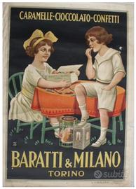 Manifesto d'epoca BARATTI & MILANO 1940