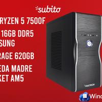 Completo AMD Ryzen 5 7500F AM5 Ram 16Gb DDR5 1080p
