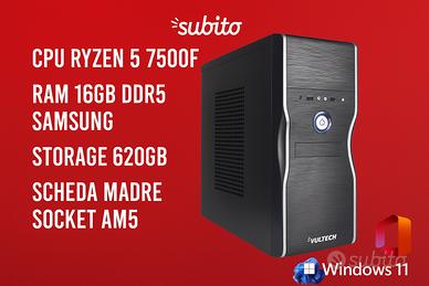 Completo AMD Ryzen 5 7500F AM5 Ram 16Gb DDR5 1080p