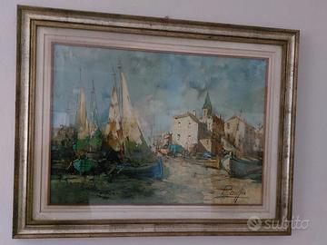 Quadro Barche e Case