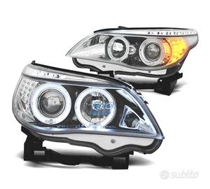 FARI BMW E60 E61 03-07 LUCE DIURNA A LED NERO