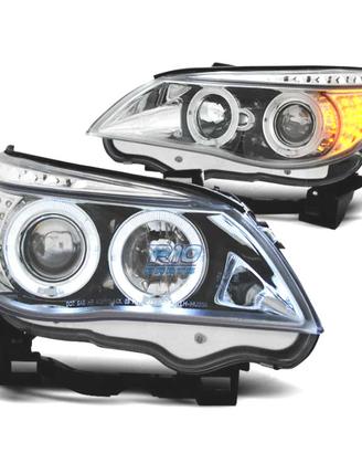 FARI BMW E60 E61 03-07 LUCE DIURNA A LED NERO