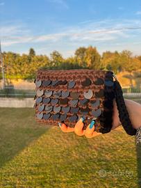 Pochette Crochet Borsa all’Uncinetto con Pailettes