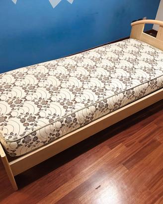 Letto singolo + rete + materasso