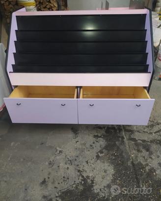 MOBILE ESPOSITORE PORTARIVISTE CARRELLO