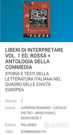 LIBERI DI INTERPRETARE+ANTOLOGIA DELLA COMMEDIA 
