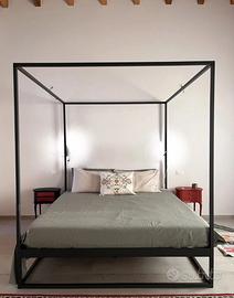 Letto a baldacchino cubo Minimal Moderno