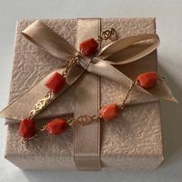 Braccaiale vintage oro corallo