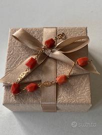 Braccaiale vintage oro corallo