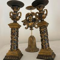 tre candelabri, 27 cm di altezza