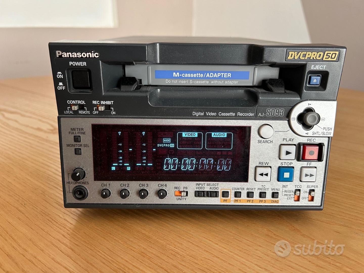 Videorecorder DVCPRO50 Panasonic AJ-SD93 - Audio/Video In vendita