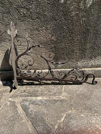 Portalampada per esterno in ferro battuto