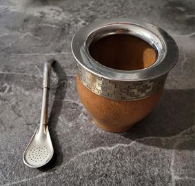 Tazza con bombilla per mate