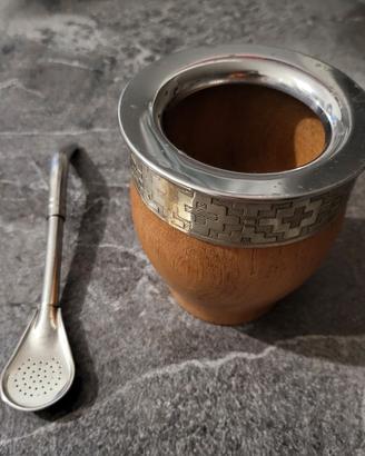Tazza con bombilla per mate
