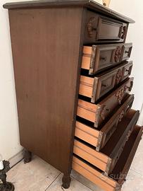 Settimino in legno con 7 Cassetti altezza 90cm