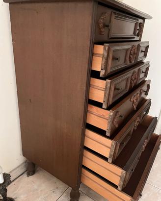 Settimino in legno con 7 Cassetti altezza 90cm