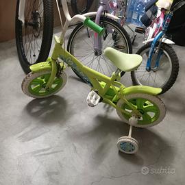 bici 12 pollici bambino/a con rotelle