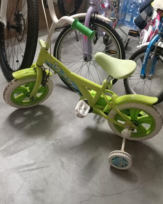 bici 12 pollici bambino/a con rotelle