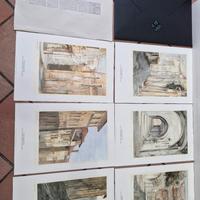 6 stampe litografiche 1900