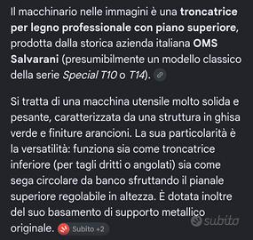Troncatrice per legno