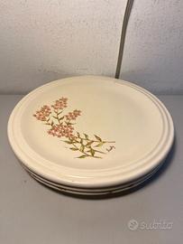 3 Piatti In Ceramica bianca Vintage - Primula