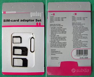 Scheda SIM telefono -set di 3 adattatori