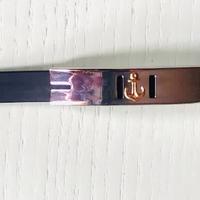 Bracciale in acciaio e caucciù con simbolo ancora