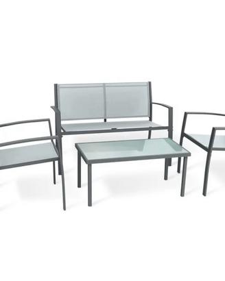 SALOTTO SANTIAGO ACCIAIO 4 PZ